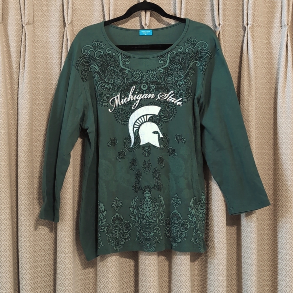 Women's 3X Long Sleeve Michigan State Shirt